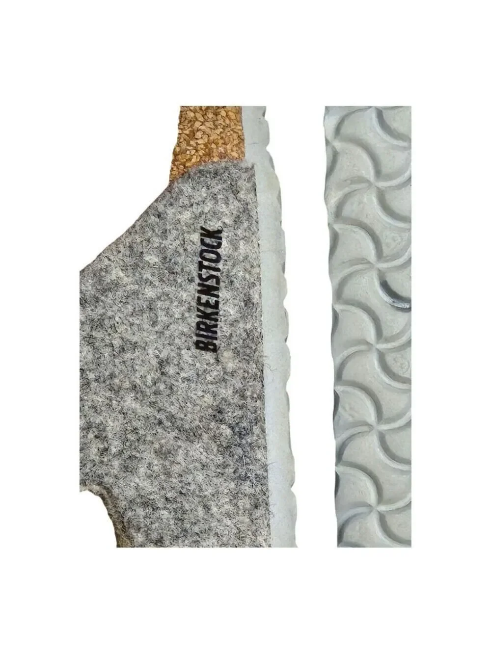 Kids' Birkenstock Grey Beige Shearling Lined Sandals US 2 (Little Girl)